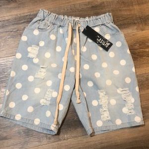 Asilio Polka Face Shorts Sz S